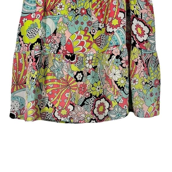 NANETTE Lepore Womens Sz 6 Step Into Silk Embellished Lined Skirt Back Zip - Picture 2 of 6